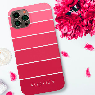 Coque Pour iPhone 14 Blocs de couleurs monochromes simples rose magenta