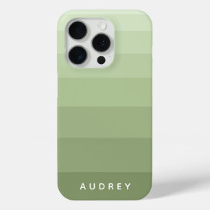 Coque iPhone 15 Pro Blocs de couleurs Texte personnalisé monochromatiq