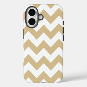 Coques iPhone 16 Blonde Neutral Chevrons
