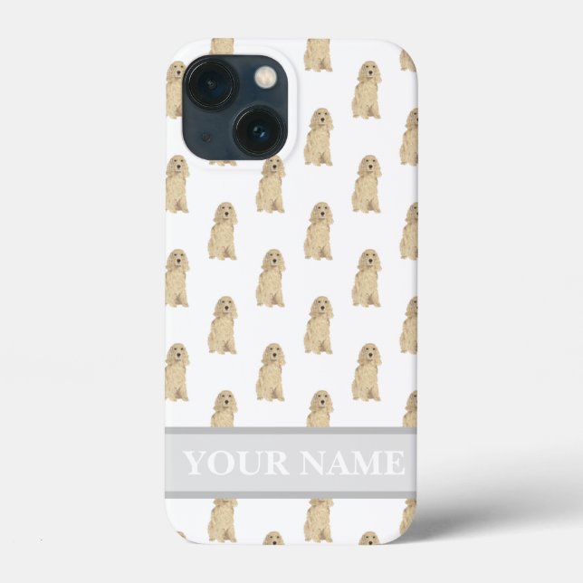 Coques Case-Mate iPhone Blonde personnalisée Tan Golden Cocker Spaniel Dog (Verso)