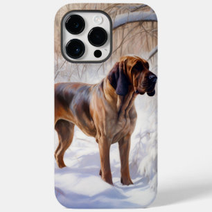 Coque Pour Pour iPhone 14 Pro Max Bloodhound Laissez tomber la neige de Noël