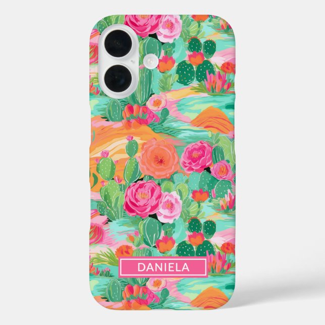 Coques Case-Mate iPhone Blooming Desert Cacti Personalized (Verso)