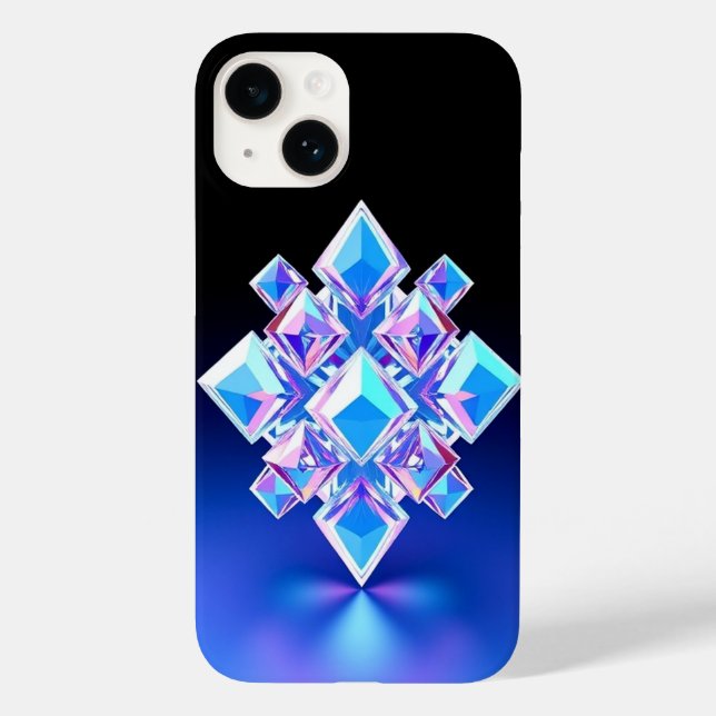 Coques Case-Mate iPhone Blue Diamond Motif brillant Émission mobile (Verso)