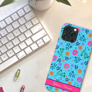 Case-Mate iPhone Case Blue Fun Floral Spring Motif Joli nom