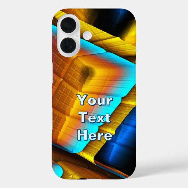 Coques Case-Mate iPhone Blue-Gold Metallic Pattern 33 (Verso)