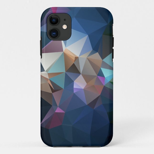 Coques Case-Mate iPhone Blue Green Abstrait Pyramid Art Coque-Mate iPhone  (Dos)