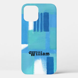 Case-Mate iPhone Case Blue Green Stripes Résumé Design Personnaliser Cas
