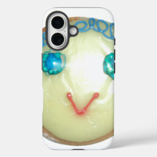 Coque Pour iPhone 16 Blue Hair Emoji Art Imprimer/Graphique