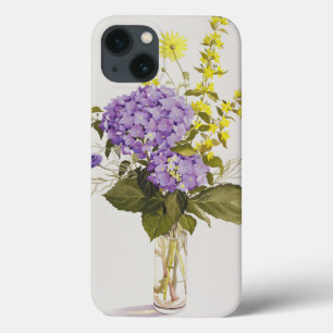 Coques Pour iPhone Blue Hydrangea with Yellow Loosestrife