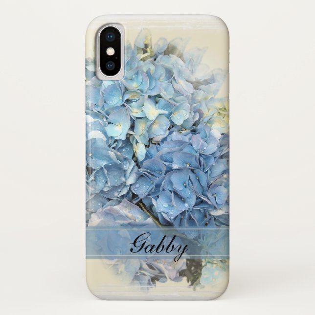 Coques Case-Mate iPhone Blue Hydrangeas (Dos)