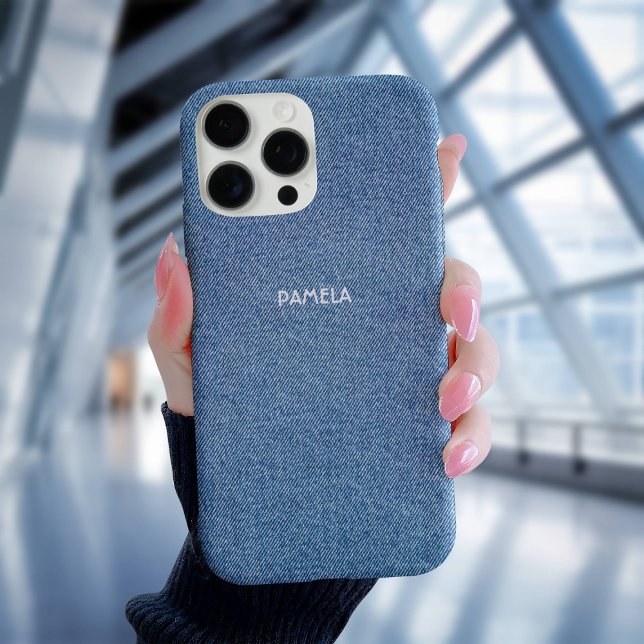 Coques Case-Mate iPhone Blue Jeans Denim Western Texturé Customisé (Créateur téléchargé)