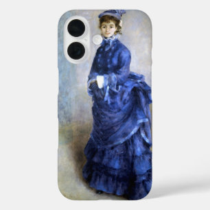 Coque Pour iPhone 16 Blue Lady Parisienne Renoir Impressionniste Peintu