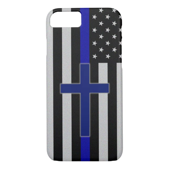 Coques Case-Mate iPhone Blue Line mince croisent - la caisse croisée bleue (Dos)