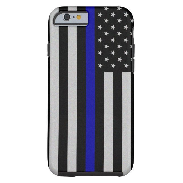 Coques Case-Mate iPhone Blue Line mince diminuent (Dos)