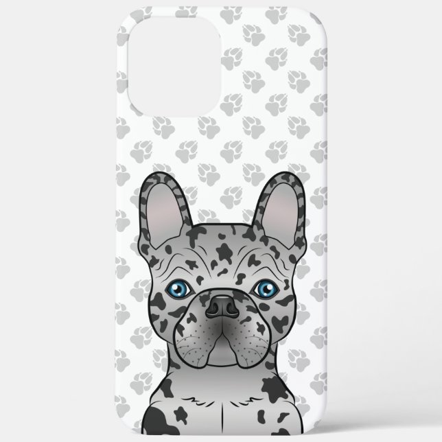 Coques Case-Mate iPhone Blue Merle French Bulldog Frenchie Cute Chien & Pa (Verso)