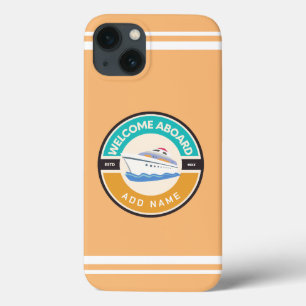 Case-Mate iPhone Case Blue Nautical Ancre yacht club bateau marina Nom