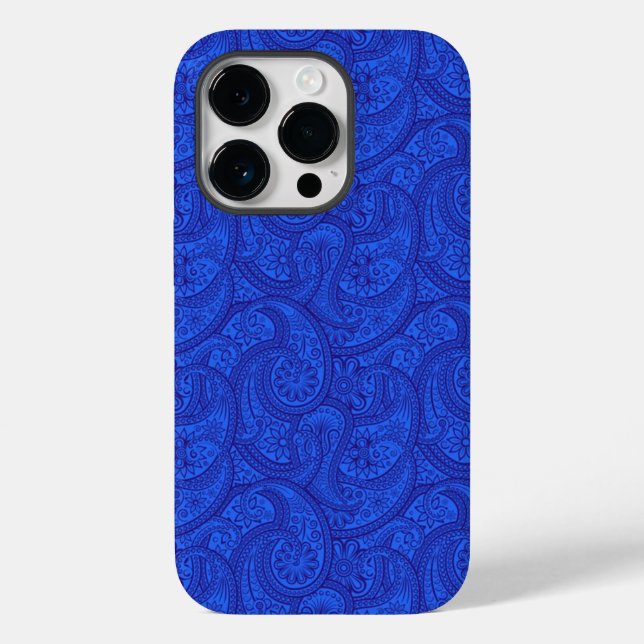 Coques Case-Mate iPhone Blue Paisley (Verso)