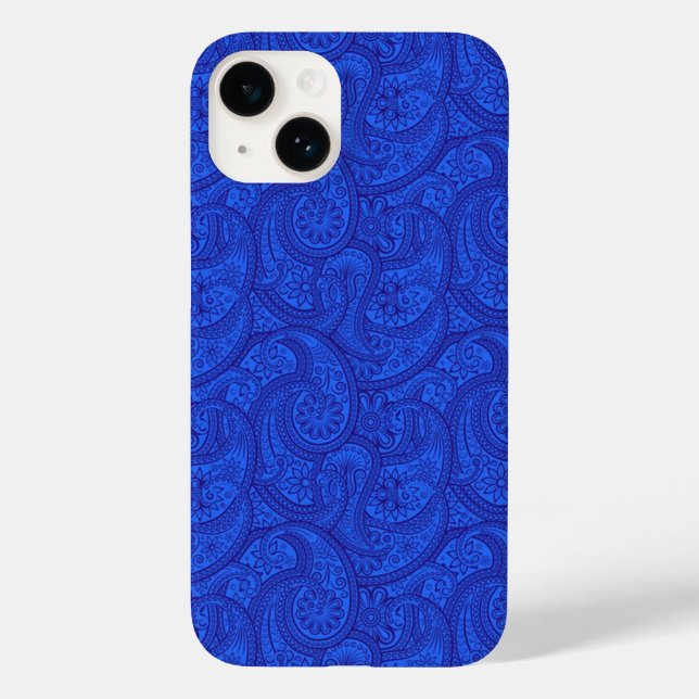 Coques Case-Mate iPhone Blue Paisley (Verso)
