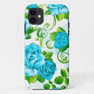 Etui iPhone Case-Mate Blue Roses White