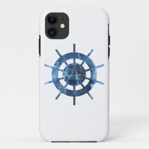 Case-Mate iPhone Case Blue Ship's Helm Rust Metal