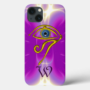 Etui iPhone 13 BLUE TALISMAN MONOGRAM rose Fuchsia violet
