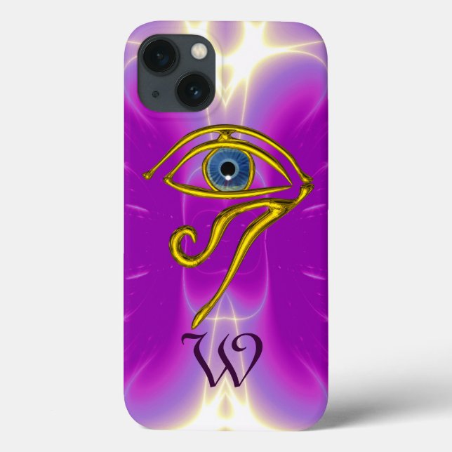 Coques Case-Mate iPhone BLUE TALISMAN MONOGRAM rose Fuchsia violet (Verso)