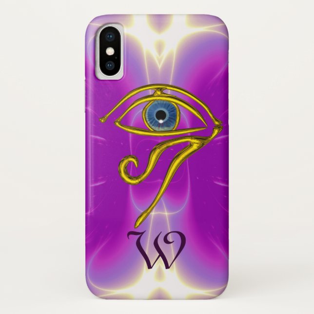 Coques Case-Mate iPhone BLUE TALISMAN MONOGRAM rose Fuchsia violet (Dos)