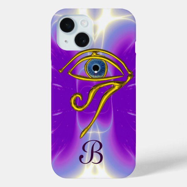 Coques Case-Mate iPhone BLUE TALISMAN MONOGRAM rose Fuchsia violet (Verso)