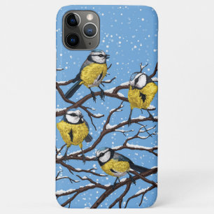 Case-Mate iPhone Case Blue tit birds en hiver