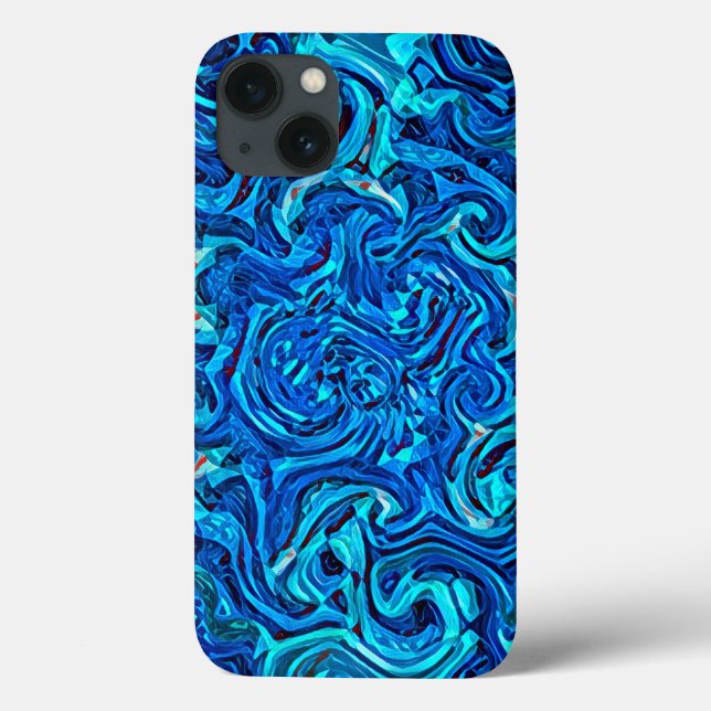 Coques Case-Mate iPhone Blue Tones Liquid Abstrait (Verso)