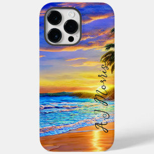 Coque Pour Pour iPhone 14 Pro Max Blue Turquoise Ocean Sunset