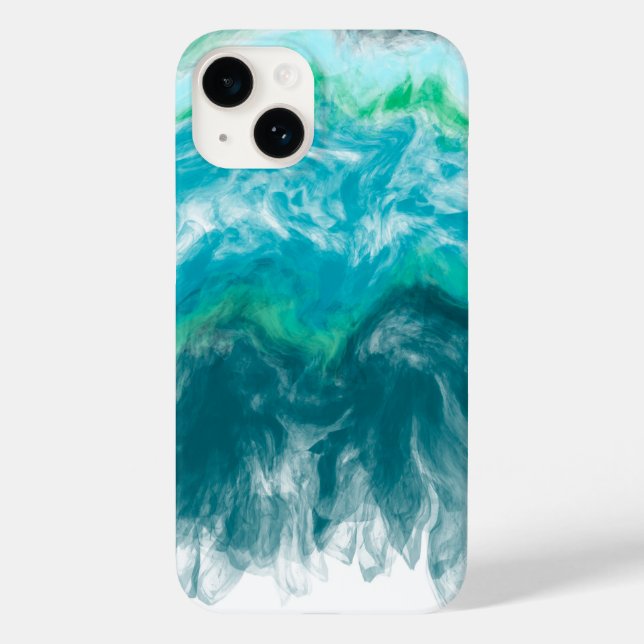 Coques Case-Mate iPhone Blue turquoise Turquoise Digital Ocean Fluid Art (Verso)