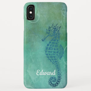 Case-Mate iPhone Case Blue Waters, Seahorse et Flourish