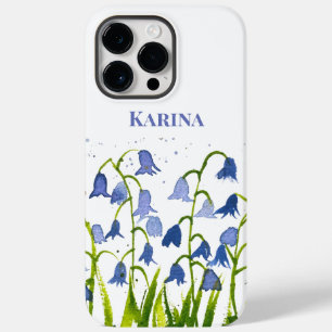 Coque Pour Pour iPhone 14 Pro Max Bluebells bleu floral Fleur sauvage Nature Aquarel