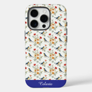 Coques iPhone 16 Pro Bluebirds et Fleurs