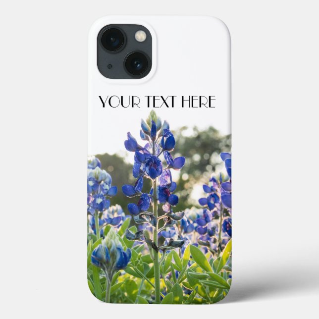 Coques Case-Mate iPhone Bluebonnets Fleurs bleues Texas Lupine Floral (Verso)