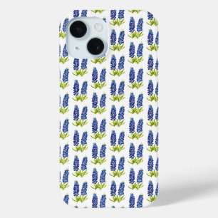 Coque Pour iPhone 15 Bluebonnets Texas Blue Flowers Aquarelle