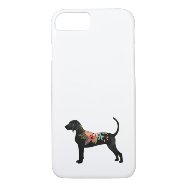 Coques Case-Mate iPhone Bluetick Coonhound Chien race Boho Silhouette (Dos)