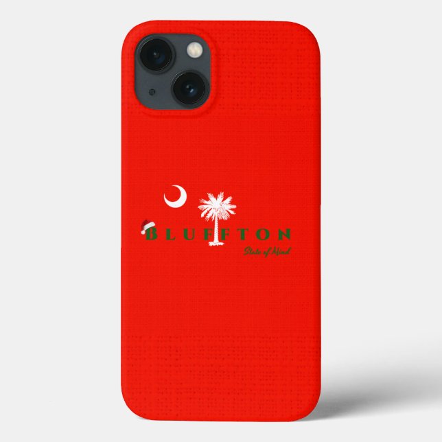 Coques Case-Mate iPhone Bluffton État d'esprit Noël Vacances Rouge Vert (Verso)