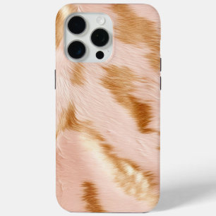 Coque iPhone 15 Pro Max Blush Gold Cowgirl Cowhide