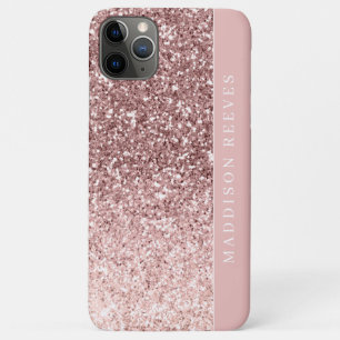 Case-Mate iPhone Case Blush Monogramme Pailleté Rose Féminin