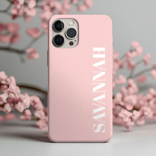 Case-Mate iPhone Case Blush Pink nom personnalisé simple