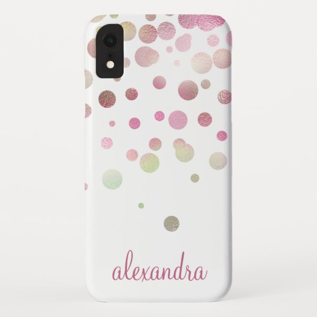 Coques Case-Mate iPhone Blush Pink Pastel Iriascendance Nom Confetti (Dos)