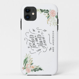 Case-Mate iPhone Case Blush rose floral merci enseignant cadeau