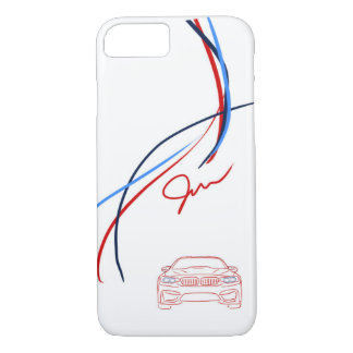 Coques Pour iPhone BMW M4 barre la caisse blanche de l'iPhone 7