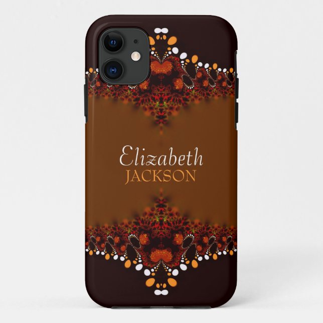 Coques Case-Mate iPhone Bohemian Earth Tribe Art avec nom personnalisé iPh (Dos)