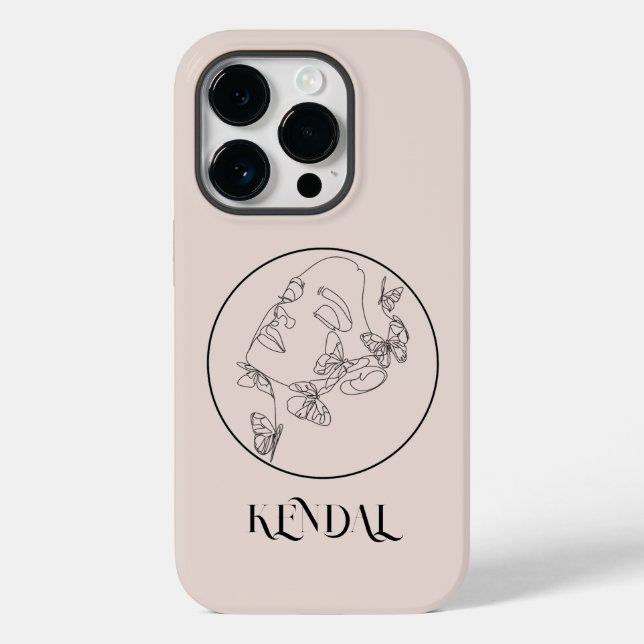 Coques Case-Mate iPhone Boho Abstrait Simple Line Art, Boho Chic (Verso)