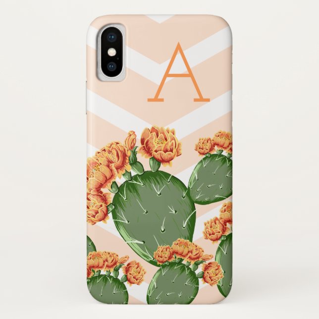 Coques Case-Mate iPhone Boho Chic Flower Prickly Pear Cactus (Dos)
