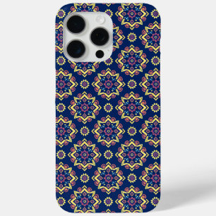 Coque iPhone 15 Pro Max Boho Chic géométrique motif floral