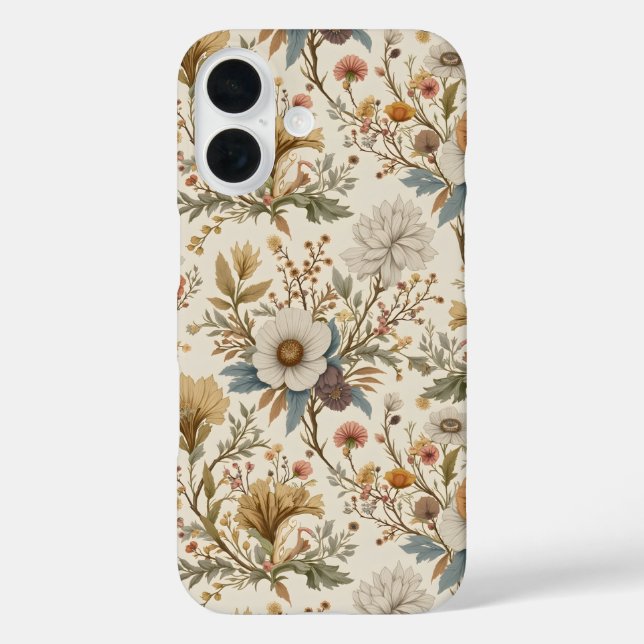 Coques Case-Mate iPhone Boho Floral en beige (Verso)